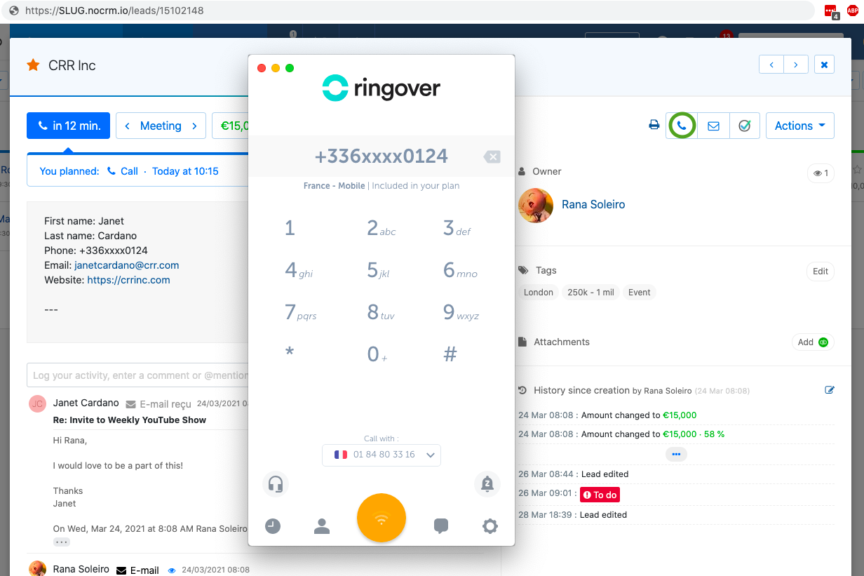 Connexions · Ringover
